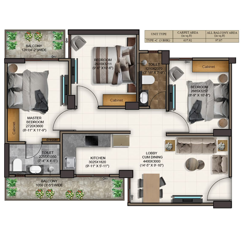 advitya flats floor plan